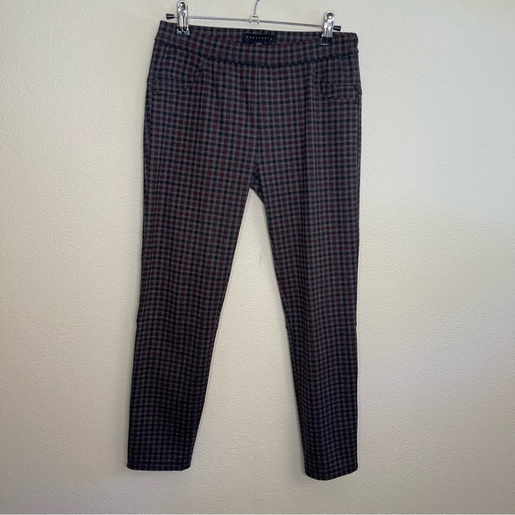 Sanctuary Red And Black Tiny Check Pull On Leggings - Picture 2 of 16